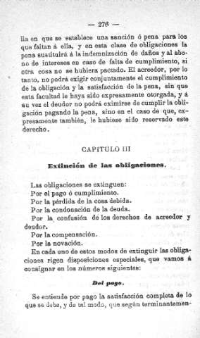 Capitulo III. Extinción de las obligaciones