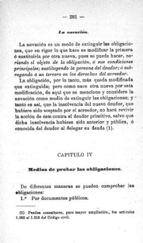 Capitulo IV. Medios de probar las obligaciones