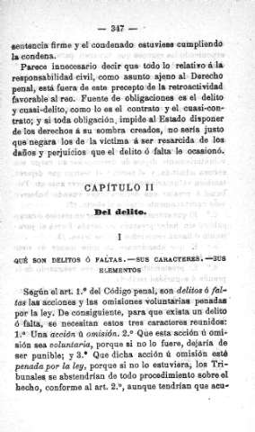 Capitulo II. Del delito
