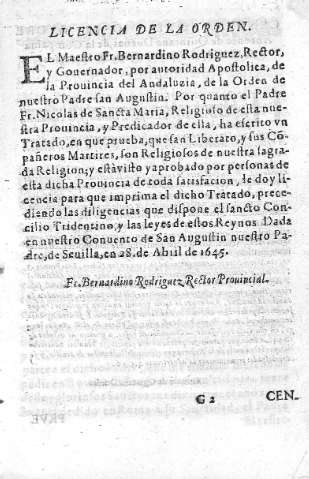 Licencia de la Orden