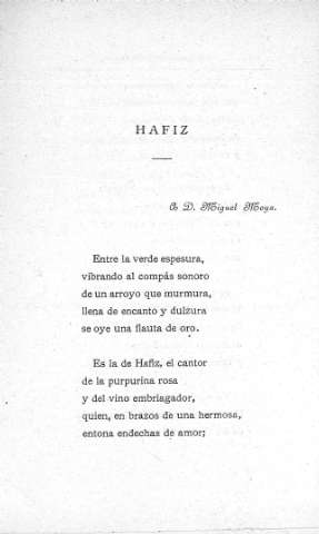 Hafiz - A D. Miguel Moya