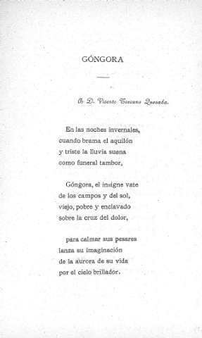 Góngora - A D. Vicente Toscano Quesada