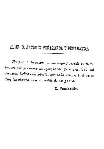 Al Sr. D. Antonio Peñaranda y Peñaranda