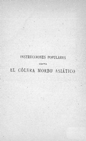 Instrucciones populares contra el cólera morbo asiático