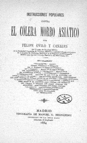 Instrucciones populares contra el cólera morbo asiático  -  Sumario