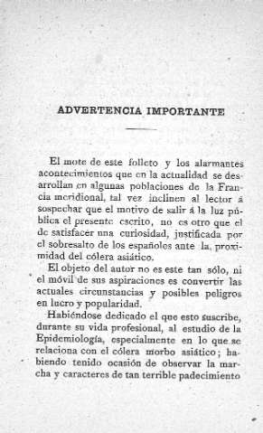 Advertencia importante