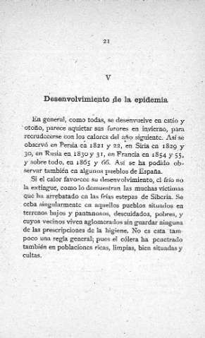 V. Desenvolvimiento de la epidemia