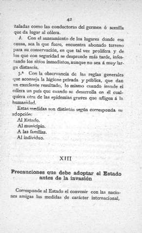 XIII. Precauciones que debe adoptar el Estado antes de la invasión