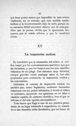 XV. La inspección médica