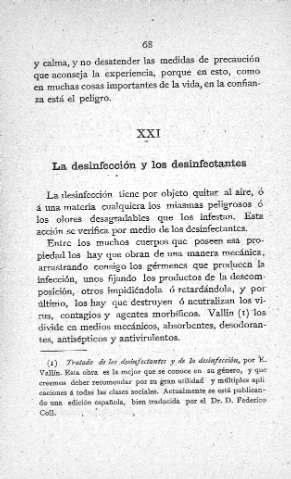 XXI. La desinfección y los desinfectantes  