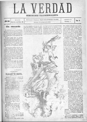 'La verdad : periódico tradicionalista' - Año XIII Número 9 (10/03/1910)