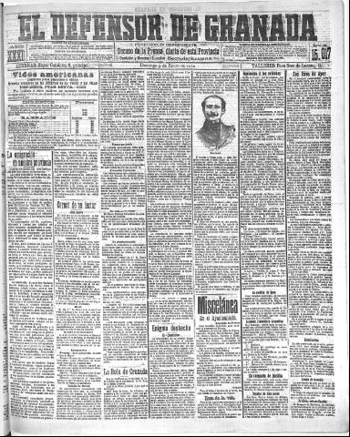 'El Defensor de Granada : diario político independiente' - Año XXXI Número 15017 (09/01/1910)