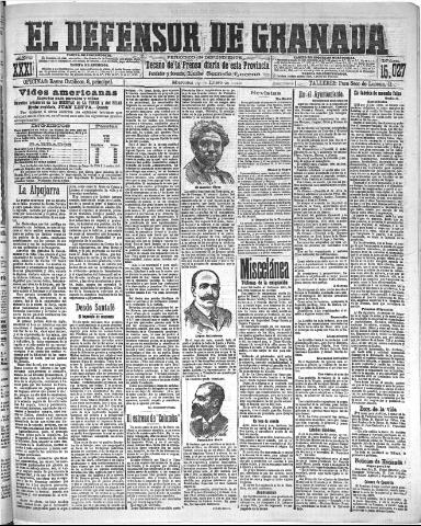 'El Defensor de Granada : diario político independiente' - Año XXXI Número 15027 (19/01/1910)