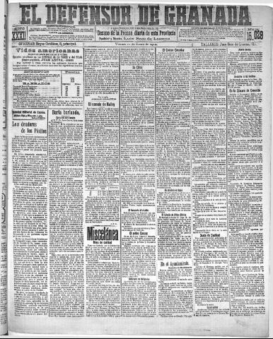 'El Defensor de Granada : diario político independiente' - Año XXXI Número 15029 (21/01/1910)