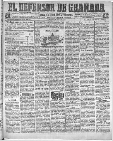 'El Defensor de Granada : diario político independiente' - Año XXXI Número 15031 (23/01/1910)