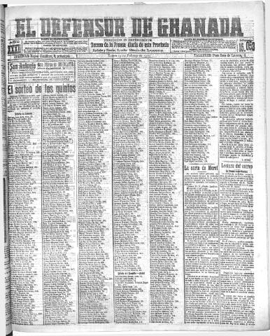 'El Defensor de Granada : diario político independiente' - Año XXXI Número 15053 (14/02/1910)