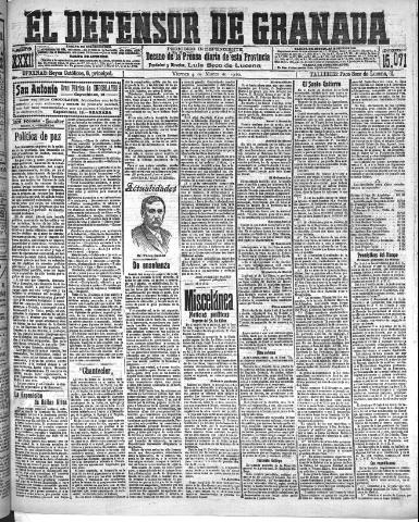 'El Defensor de Granada : diario político independiente' - Año XXXI Número 15071 (04/03/1910)