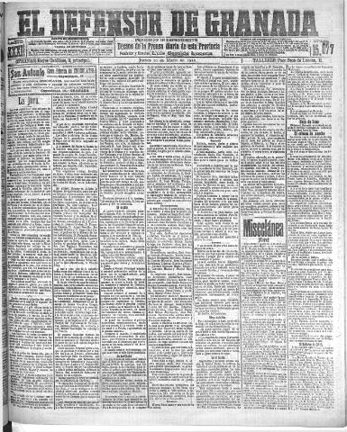 'El Defensor de Granada : diario político independiente' - Año XXXI Número 15077 (10/03/1910)