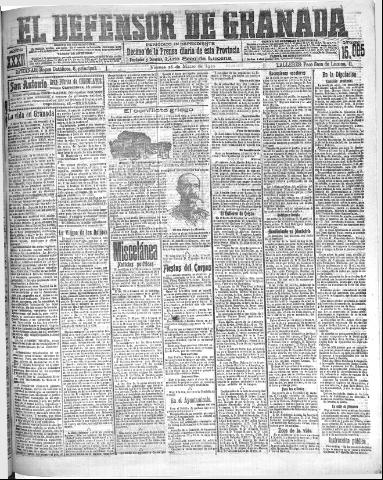 'El Defensor de Granada : diario político independiente' - Año XXXI Número 15085 (18/03/1910)