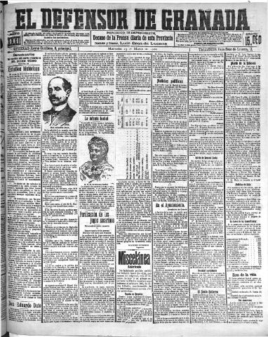 'El Defensor de Granada : diario político independiente' - Año XXXI Número 15090 (23/03/1910)