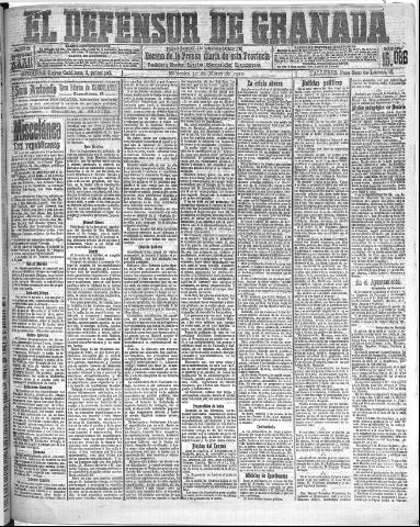 'El Defensor de Granada : diario político independiente' - Año XXXI Número 15096 (30/03/1910)