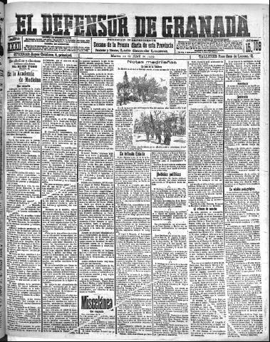 'El Defensor de Granada : diario político independiente' - Año XXXI Número 15109 (12/04/1910)