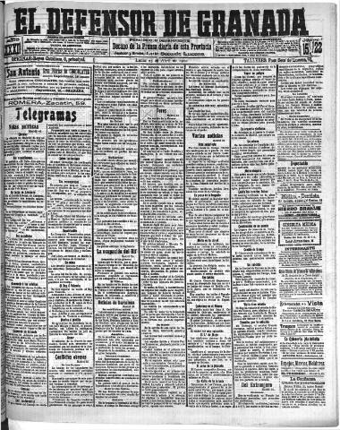 'El Defensor de Granada : diario político independiente' - Año XXXI Número 15122 (25/04/1910)