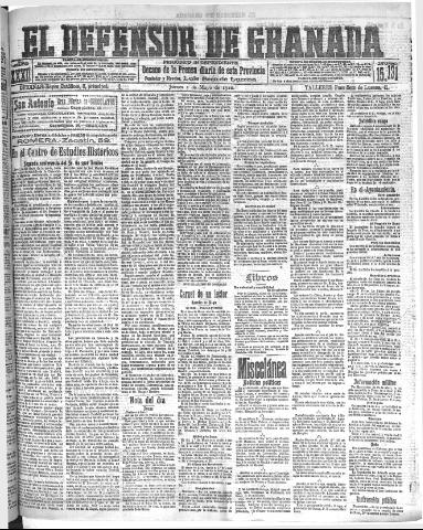 'El Defensor de Granada : diario político independiente' - Año XXXI Número 15131 (05/05/1910)
