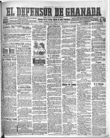 'El Defensor de Granada : diario político independiente' - Año XXXI Número 15146 (22/05/1910)