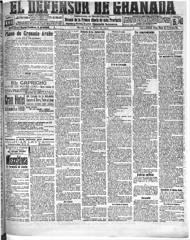'El Defensor de Granada : diario político independiente' - Año XXXI Número 15148 (24/05/1910)