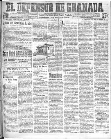 'El Defensor de Granada : diario político independiente' - Año XXXI Número 15157 (02/06/1910)