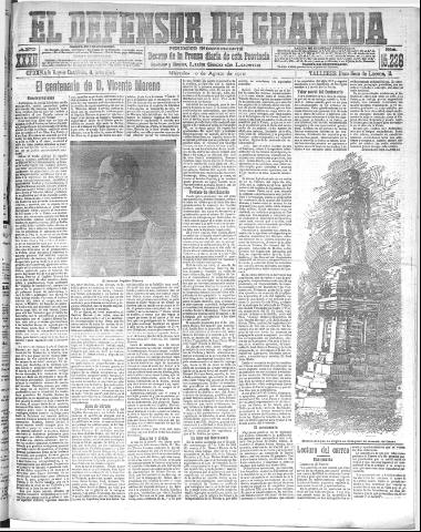 'El Defensor de Granada : diario político independiente' - Año XXXII Número 15226 (10/08/1910)
