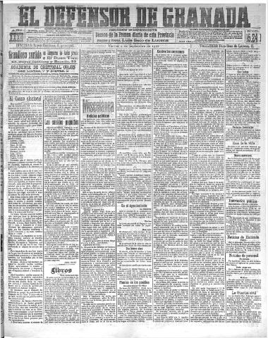 'El Defensor de Granada : diario político independiente' - Año XXXII Número 15249 (02/09/1910)