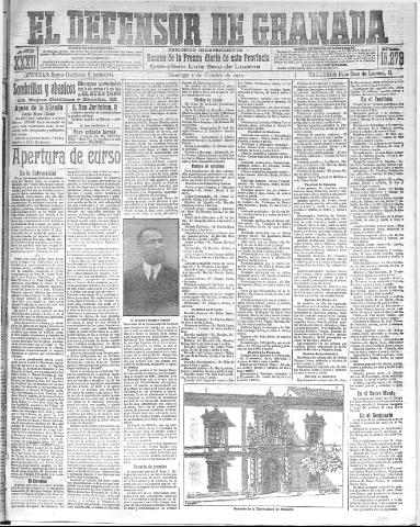'El Defensor de Granada : diario político independiente' - Año XXXII Número 15279 (02/10/1910)