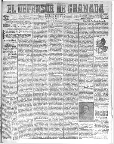 'El Defensor de Granada : diario político independiente' - Año XXXII Número 15295 (18/10/1910)