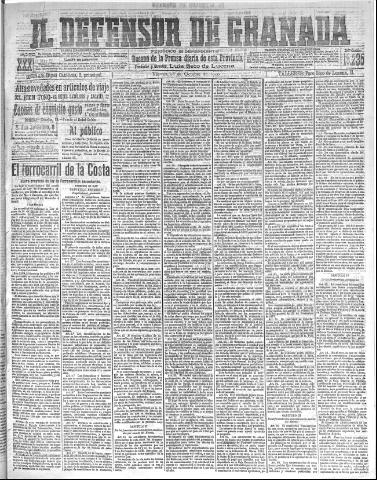 'El Defensor de Granada : diario político independiente' - Año XXXII Número 15235 (28/10/1910)
