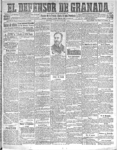 'El Defensor de Granada : diario político independiente' - Año XXXII Número 15243 (06/11/1910)