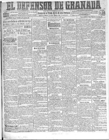 'El Defensor de Granada : diario político independiente' - Año XXXII Número 15255 (18/11/1910)