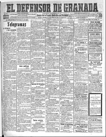 'El Defensor de Granada : diario político independiente' - Año XXXII Número 15265 (28/11/1910)