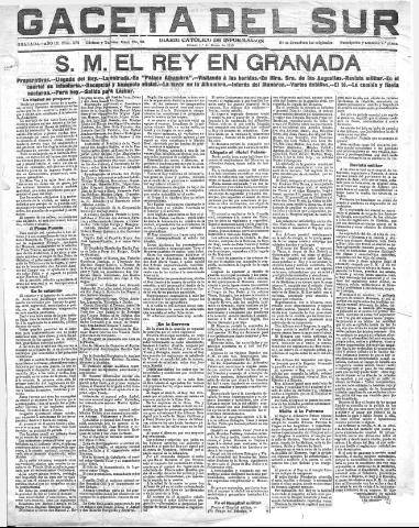 'Gaceta del sur : diario católico de información' - Año III Número 573 (01/01/1910)
