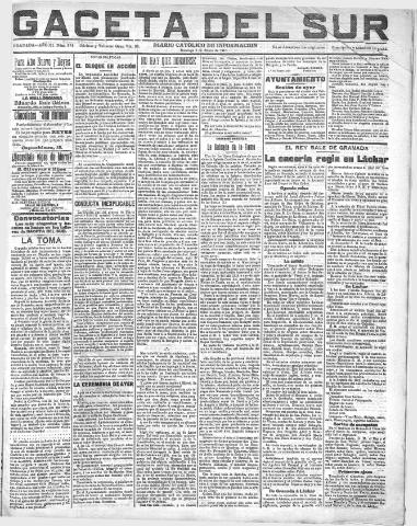 'Gaceta del sur : diario católico de información' - Año III Número 574 (02/01/1910)