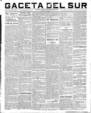 'Gaceta del sur : diario católico de información' - Año III Número 580 (08/01/1910)