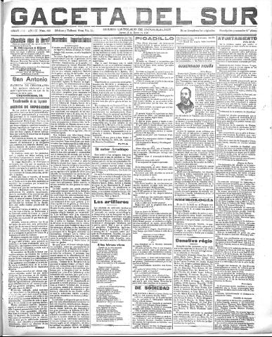 'Gaceta del sur : diario católico de información' - Año III Número 585 (13/01/1910)