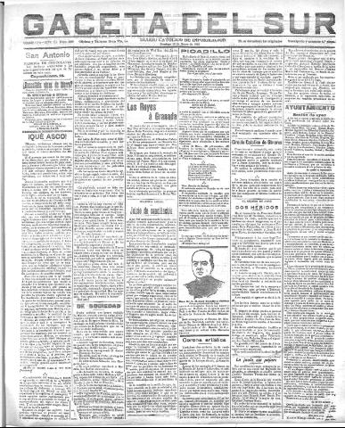 'Gaceta del sur : diario católico de información' - Año III Número 588 (16/01/1910)