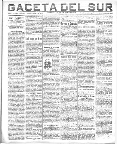 'Gaceta del sur : diario católico de información' - Año III Número 589 (17/01/1910)