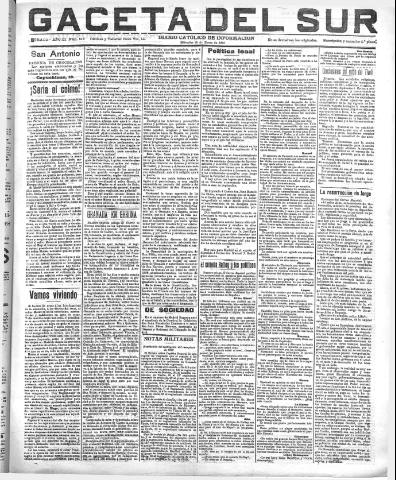 'Gaceta del sur : diario católico de información' - Año III Número 598 (26/01/1910)