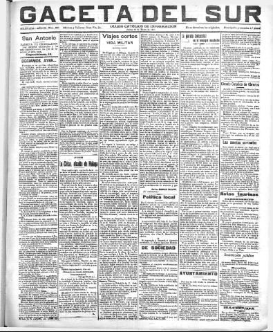 'Gaceta del sur : diario católico de información' - Año III Número 599 (27/01/1910)