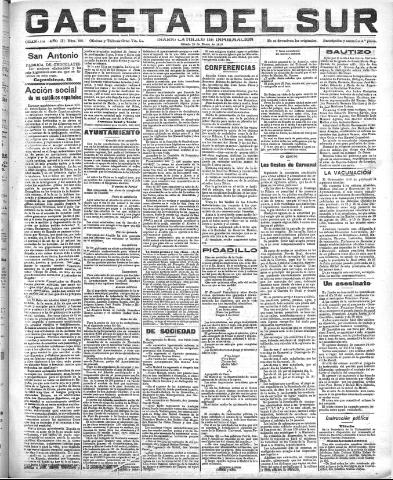 'Gaceta del sur : diario católico de información' - Año III Número 601 (29/01/1910)