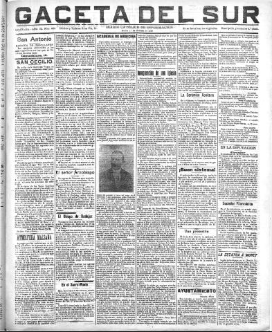 'Gaceta del sur : diario católico de información' - Año III Número 603 (01/02/1910)
