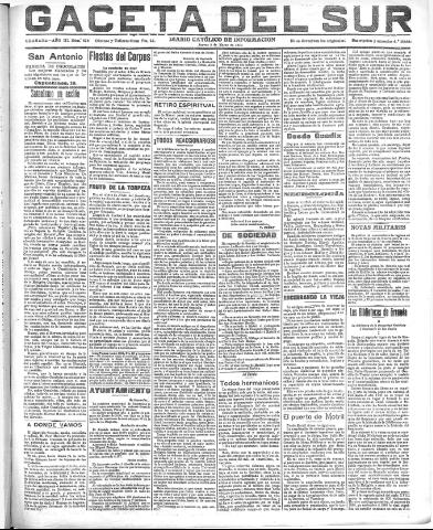'Gaceta del sur : diario católico de información' - Año III Número 628 (03/03/1910)